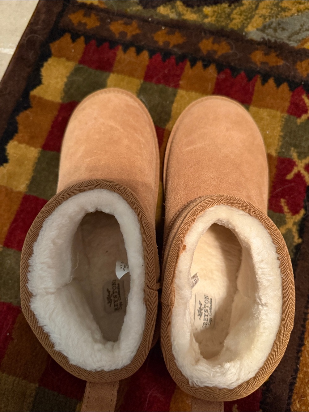 Marshalls Kids Suede Shearling-Lined Pull-On Boots - Tan
